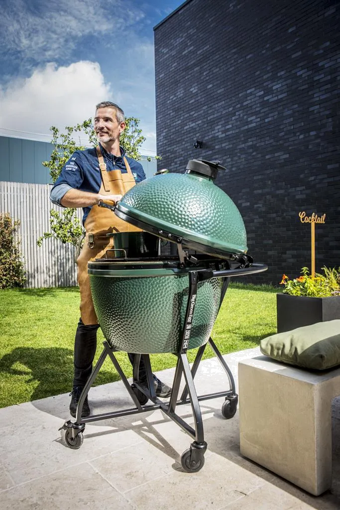 XLARGE BIG GREEN EGG КОМПЛЕКТ СЪС СТОЙКА И МАСИЧКИ - Image 6